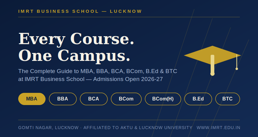 All Courses at IMRT Lucknow: Complete Guide to MBA, BBA, BCA, BCom, BCom(H), B.Ed & BTC (2026-27 Admissions)