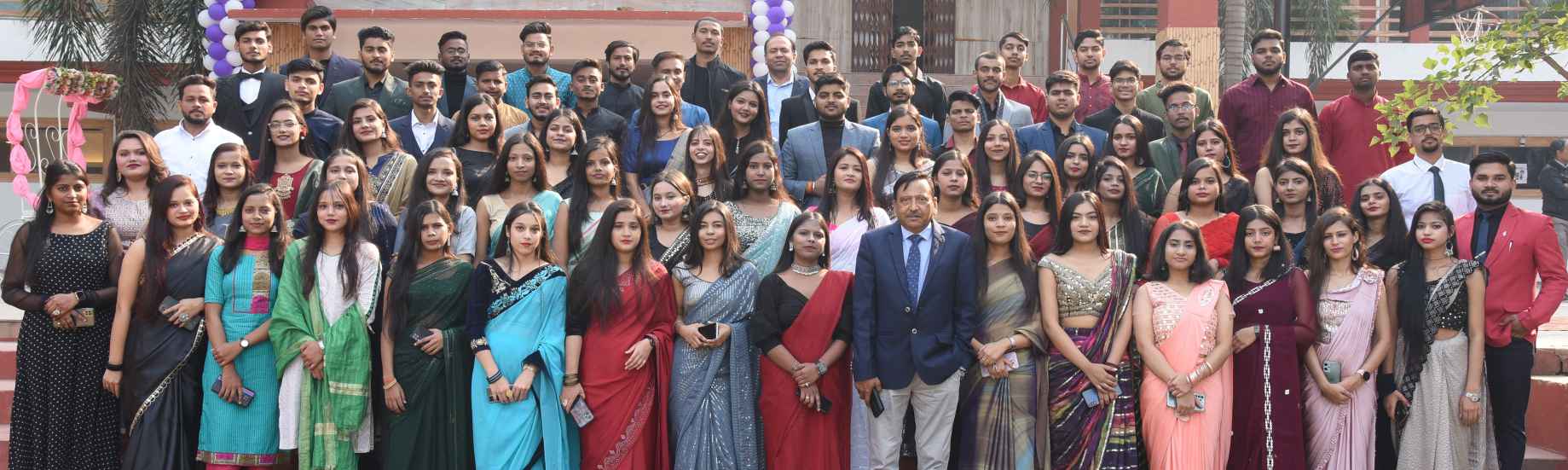 Hostel Students With Chairman Sh. D.R. Bansal In Ethnic Dress On The Eve Of Fresher’s Party Dated 17th Dec 2022