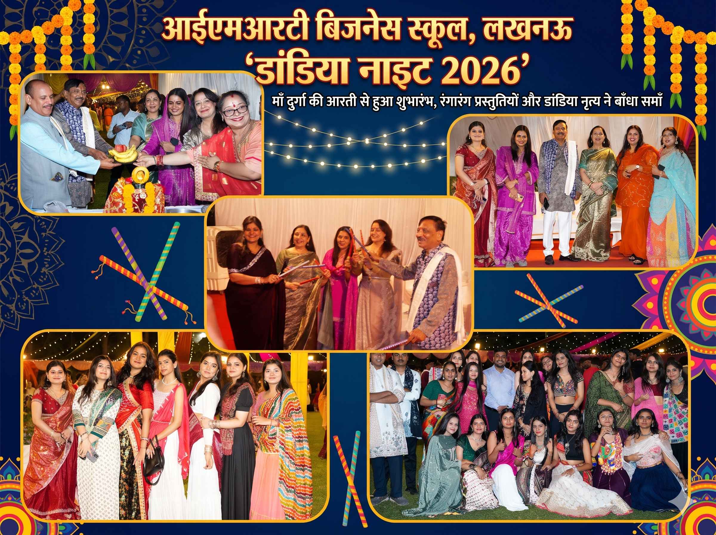 Commenced with Maa Durga’s Aarti; vibrant performances and Dandiya dance set a celebratory tone